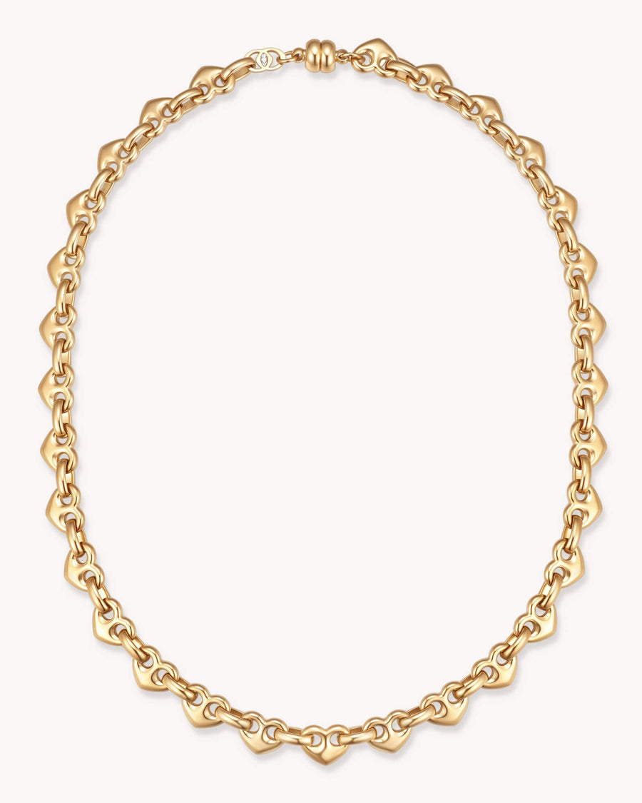 Colossians 3:14 Gold Heart Mariner Chain Necklace