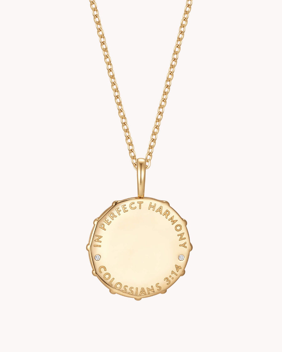 Colossians 3:14 Love Binds Gold Cable Chain Necklace