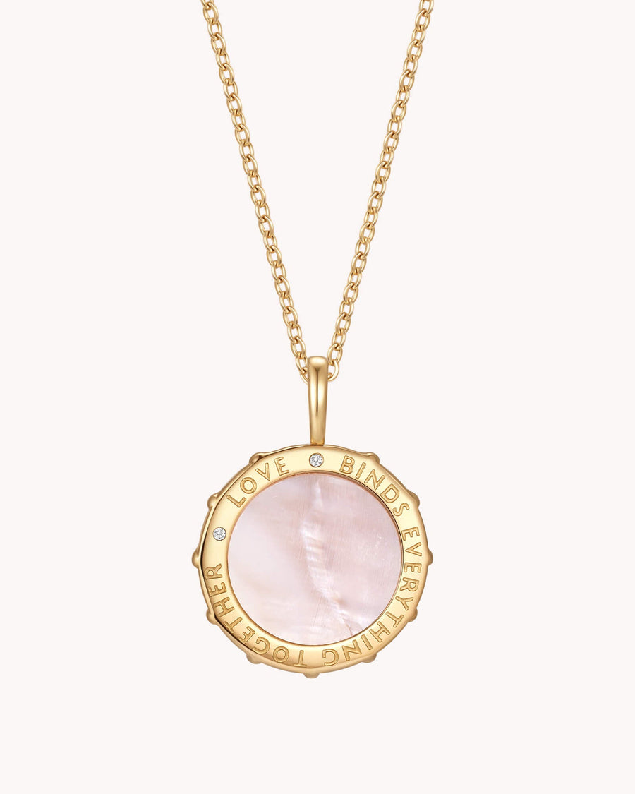 Colossians 3:14 Love Binds Gold Cable Chain Necklace