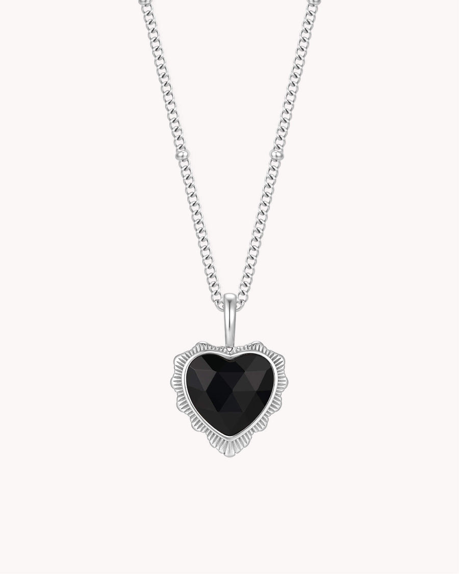 Proverbs 3:5-6 Trust in the LORD White Gold Heart Necklace