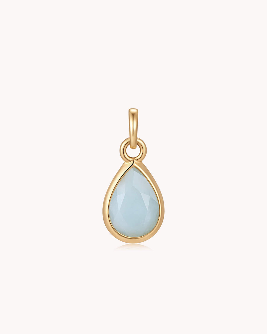Guard Your Heart Proverbs 4:23 Gold Aquamarine Heart Pendant