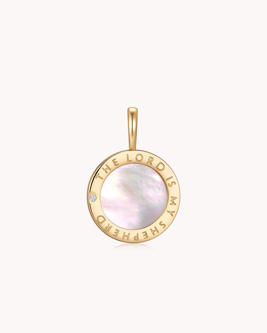 The LORD Is My Shepherd Psalm 23 Gold Pendant