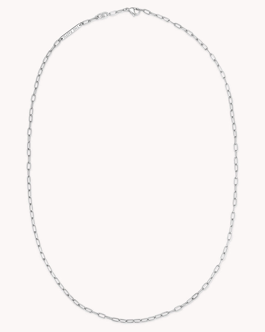 Small Link Chain White Gold Necklace