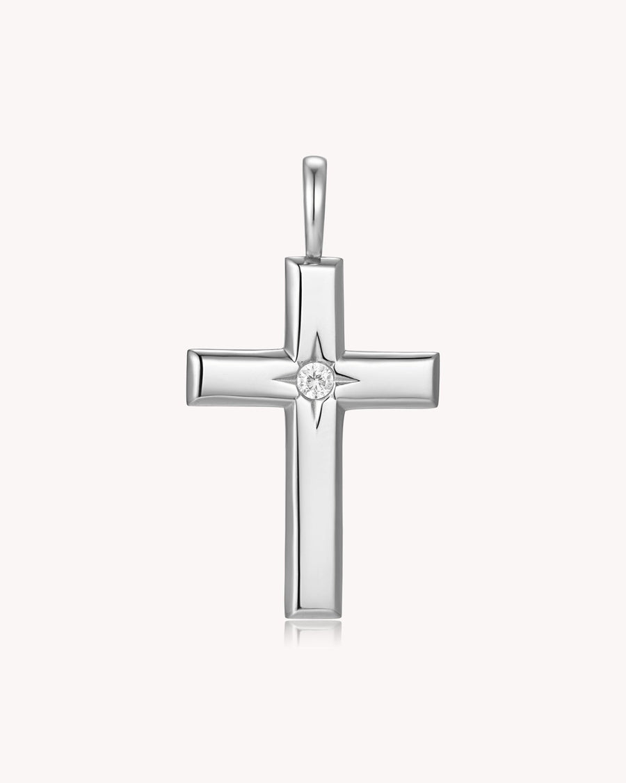 The Bright Morning Star Stainless Steel Large Cross Pendant