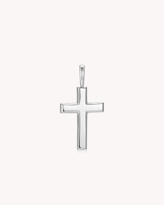 White Gold Classic Cross Pendant