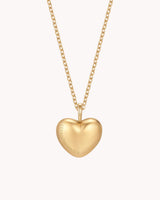 1 Corinthians 13:8 Love Never Fails Gold Heart Necklace