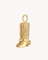 Standing Firm 1 Peter 5:9 Gold Cowboy Boots Pendant — 3