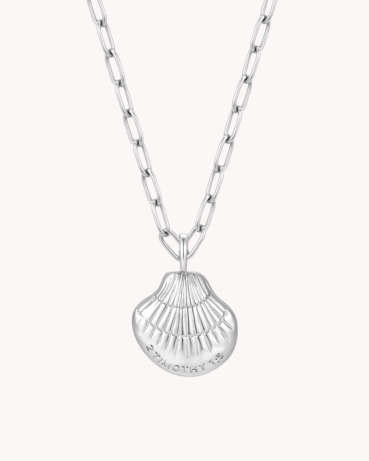 2 Timothy 1:5 Maternal Faith White Gold Small Link Chain Necklace — 2