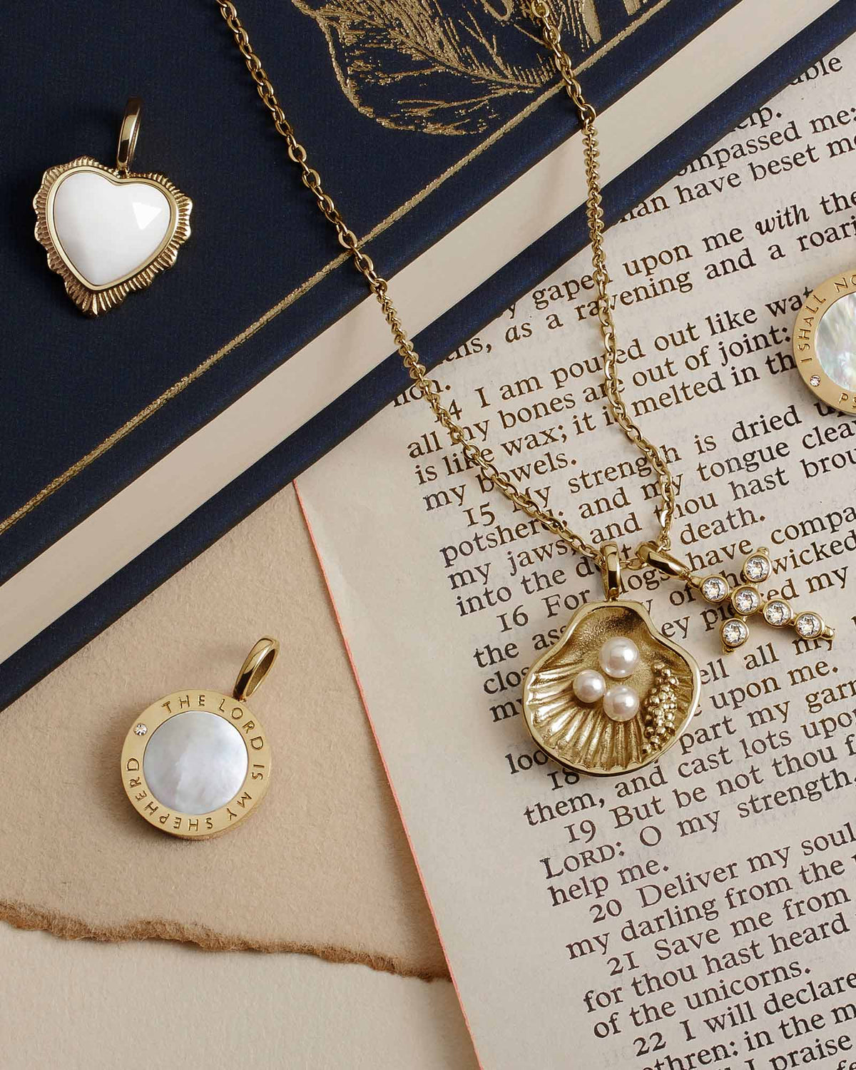 The LORD Is My Shepherd Psalm 23 Gold Pendant — 5
