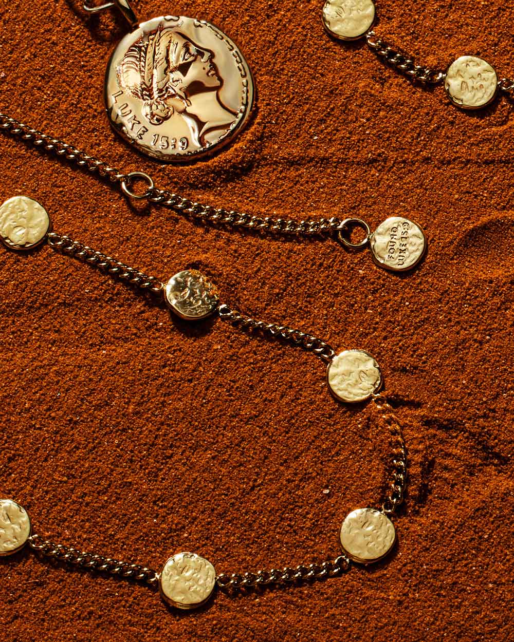 FOUND Luke 15:9 Gold Coin Bracelet — 4