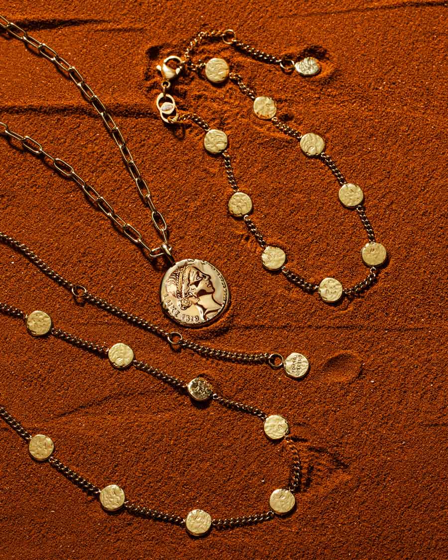 FOUND Luke 15:9 Gold Coin Choker Necklace — 4