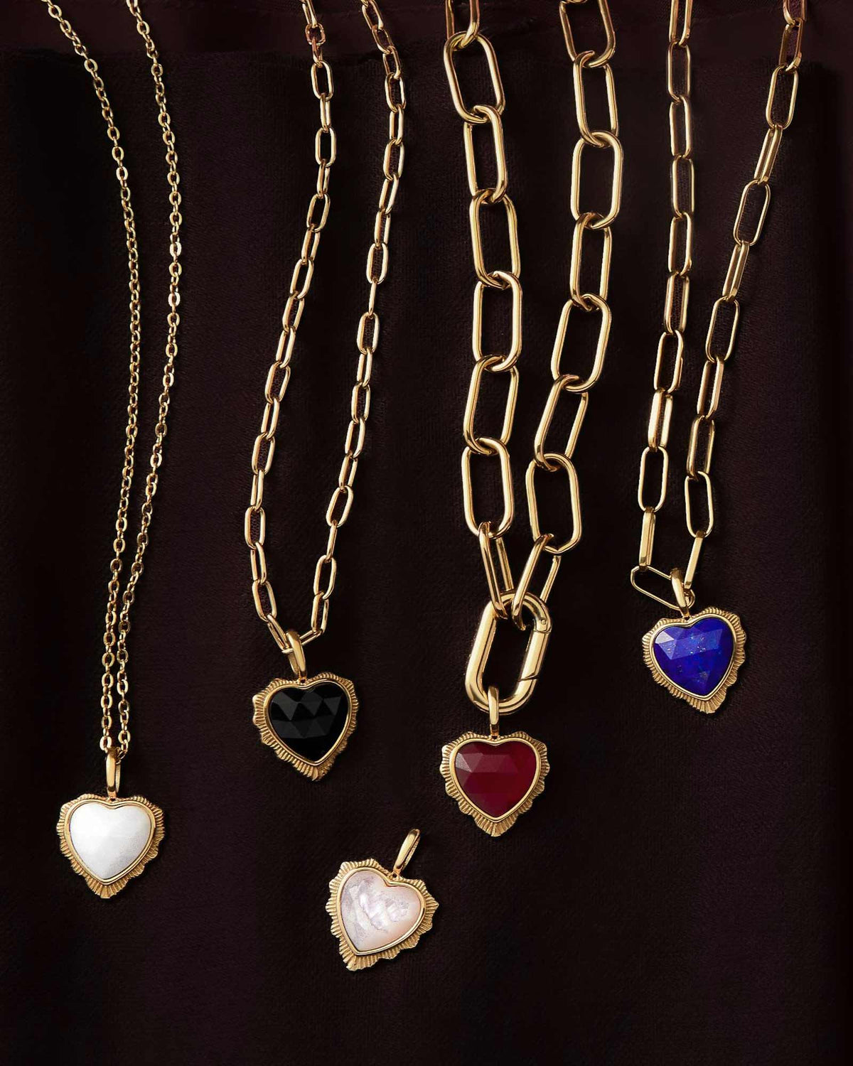 Count It All Joy James 1:2 Gold Lapis Lazuli Heart Pendant — 7