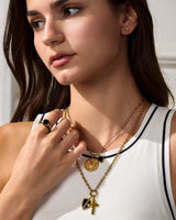 Bold as a Lion Proverbs 28:1 Gold Onyx Medallion — 3