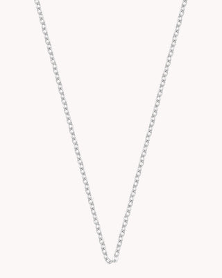 Cable Chain White Gold Necklace