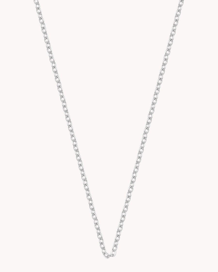 Cable Chain White Gold Necklace