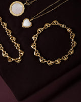 Colossians 3:14 Gold Heart Mariner Chain Necklace — 3