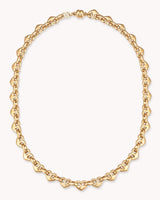 Colossians 3:14 Gold Heart Mariner Chain Necklace