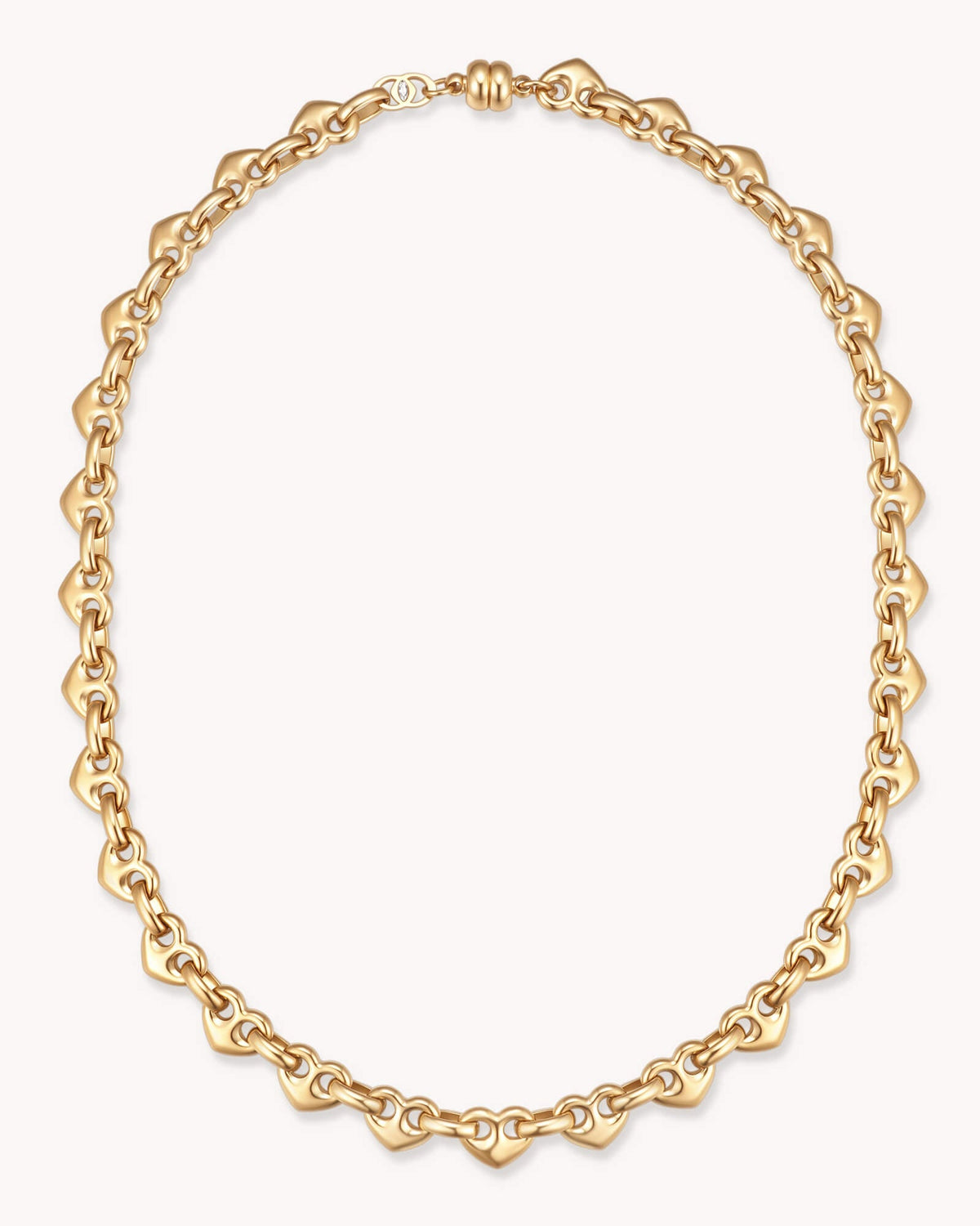 Colossians 3:14 Gold Heart Mariner Chain Necklace