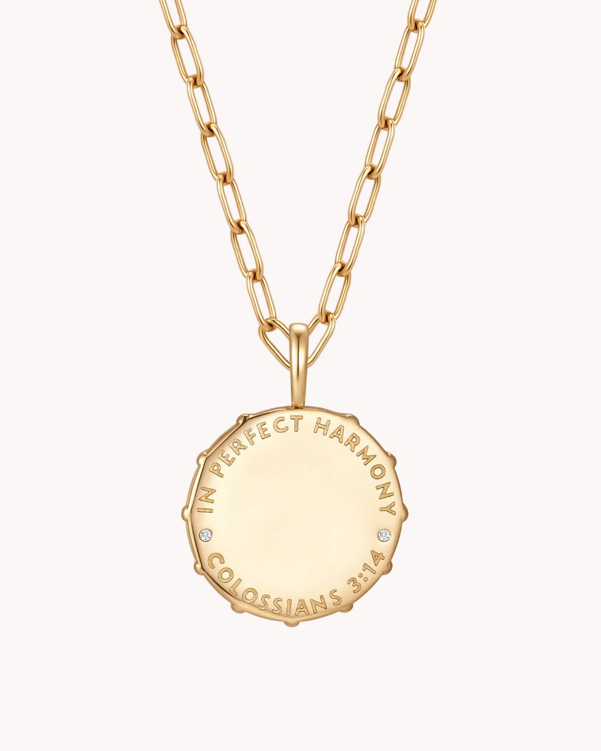 Colossians 3:14 Love Binds Gold Small Link Chain Necklace — 2