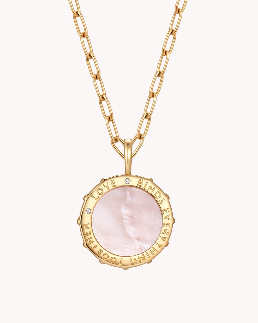 Colossians 3:14 Love Binds Gold Small Link Chain Necklace