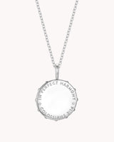 Colossians 3:14 Love Binds White Gold Cable Chain Necklace — 2
