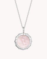 Colossians 3:14 Love Binds White Gold Cable Chain Necklace