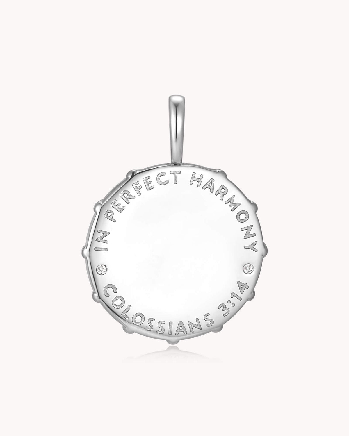 Colossians 3:14 Love Binds White Gold Small Link Chain Necklace — 4
