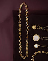 Colossians 3:14 Gold Heart Mariner Chain Necklace — 2
