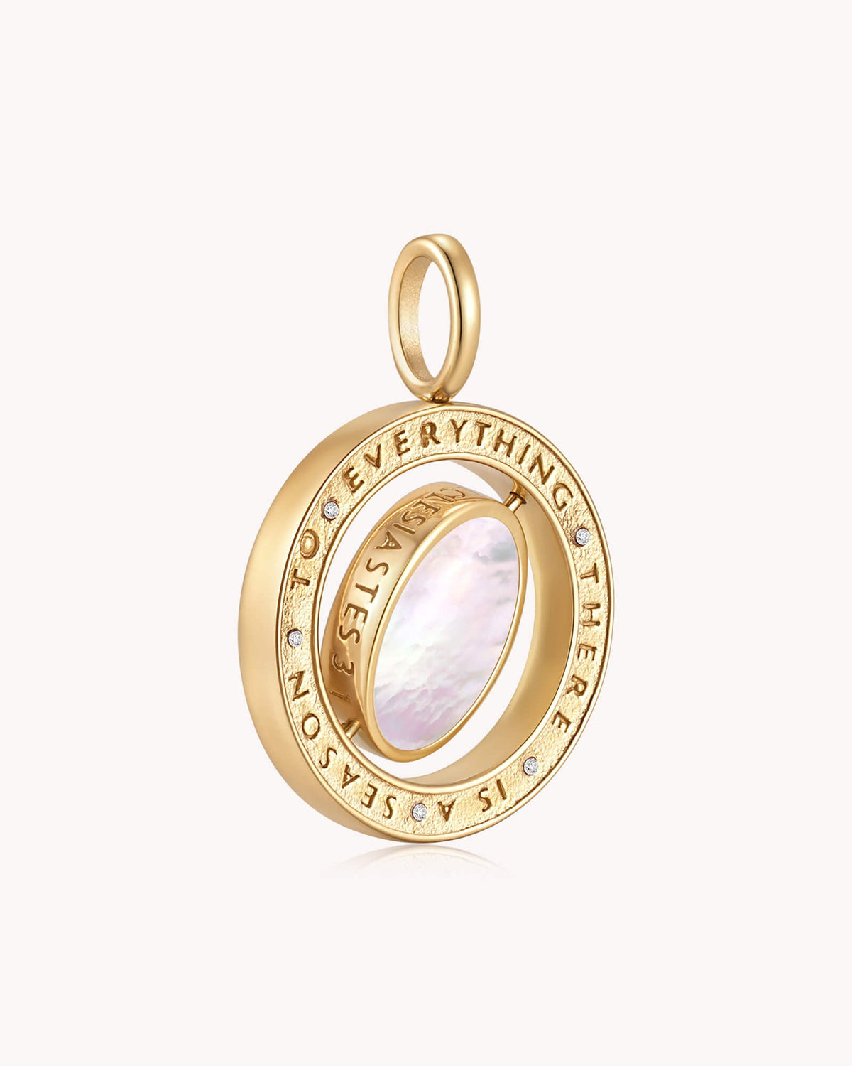 To Everything There is a Season Ecclesiastes 3:1 Gold Spinning Medallion — 3