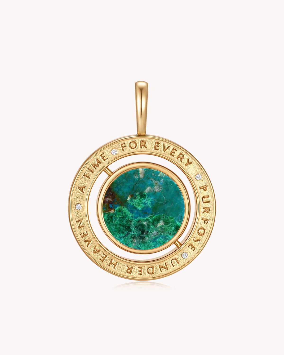 To Everything There is a Season Ecclesiastes 3:1 Gold Spinning Medallion — 2