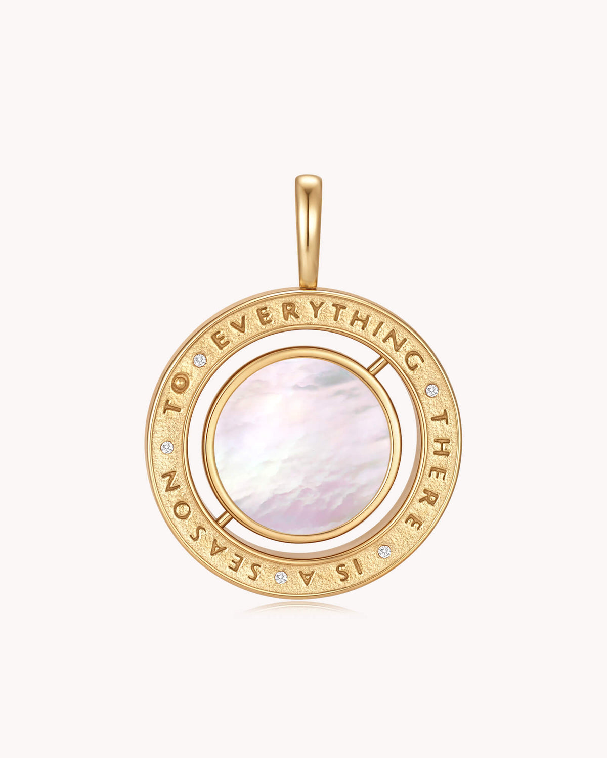 To Everything There is a Season Ecclesiastes 3:1 Gold Spinning Medallion