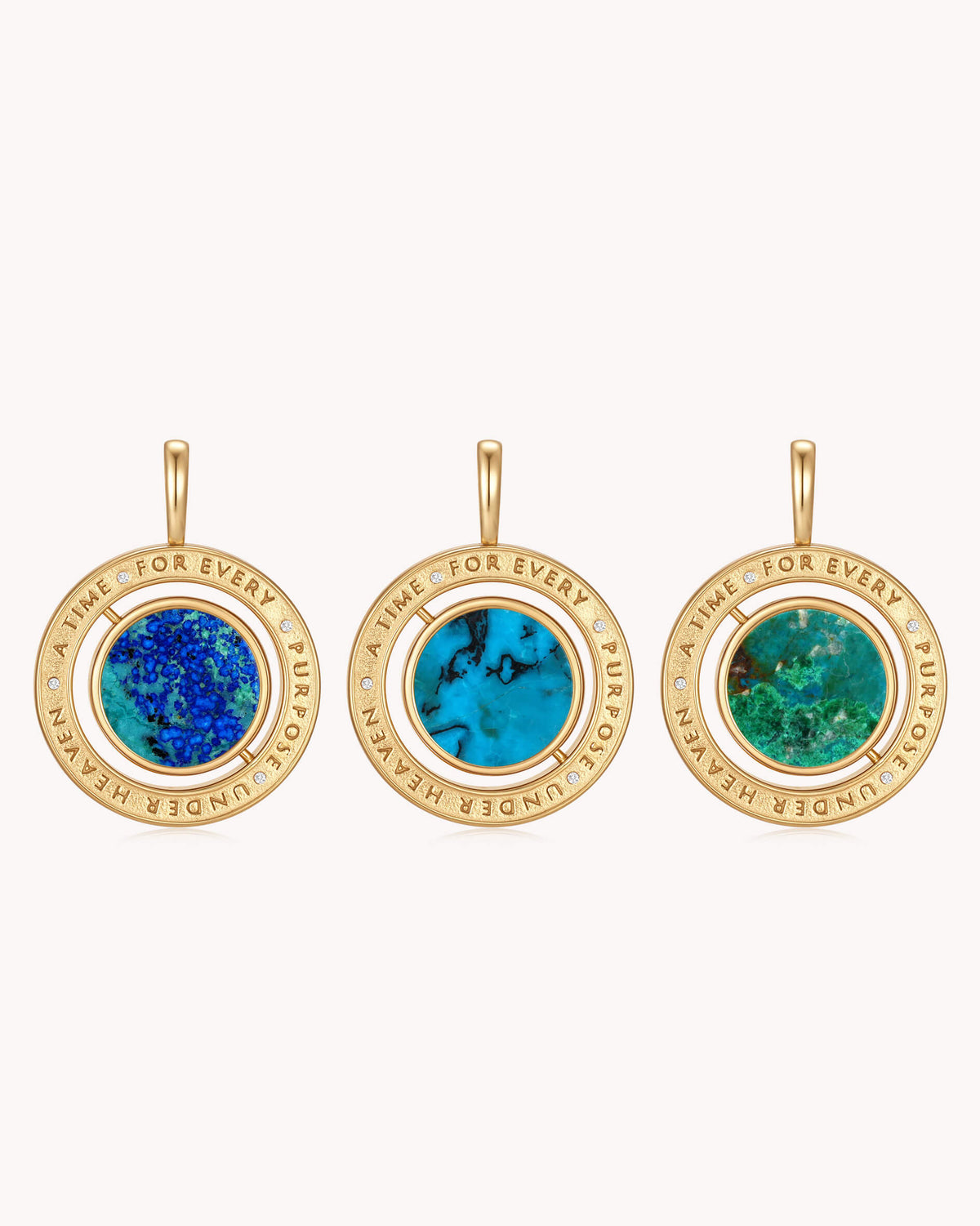 To Everything There is a Season Ecclesiastes 3:1 Gold Spinning Medallion — 4