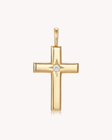 The Bright Morning Star Large Gold Cross Pendant