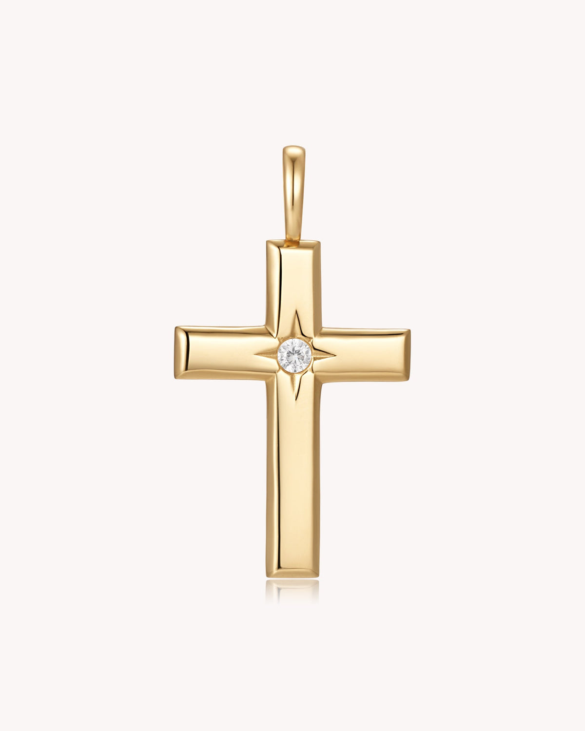 The Bright Morning Star Large Gold Cross Pendant