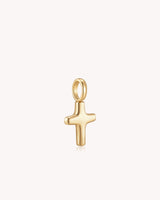 John 16:33 Gold Heart Puff Cross Charm Bracelet — 7