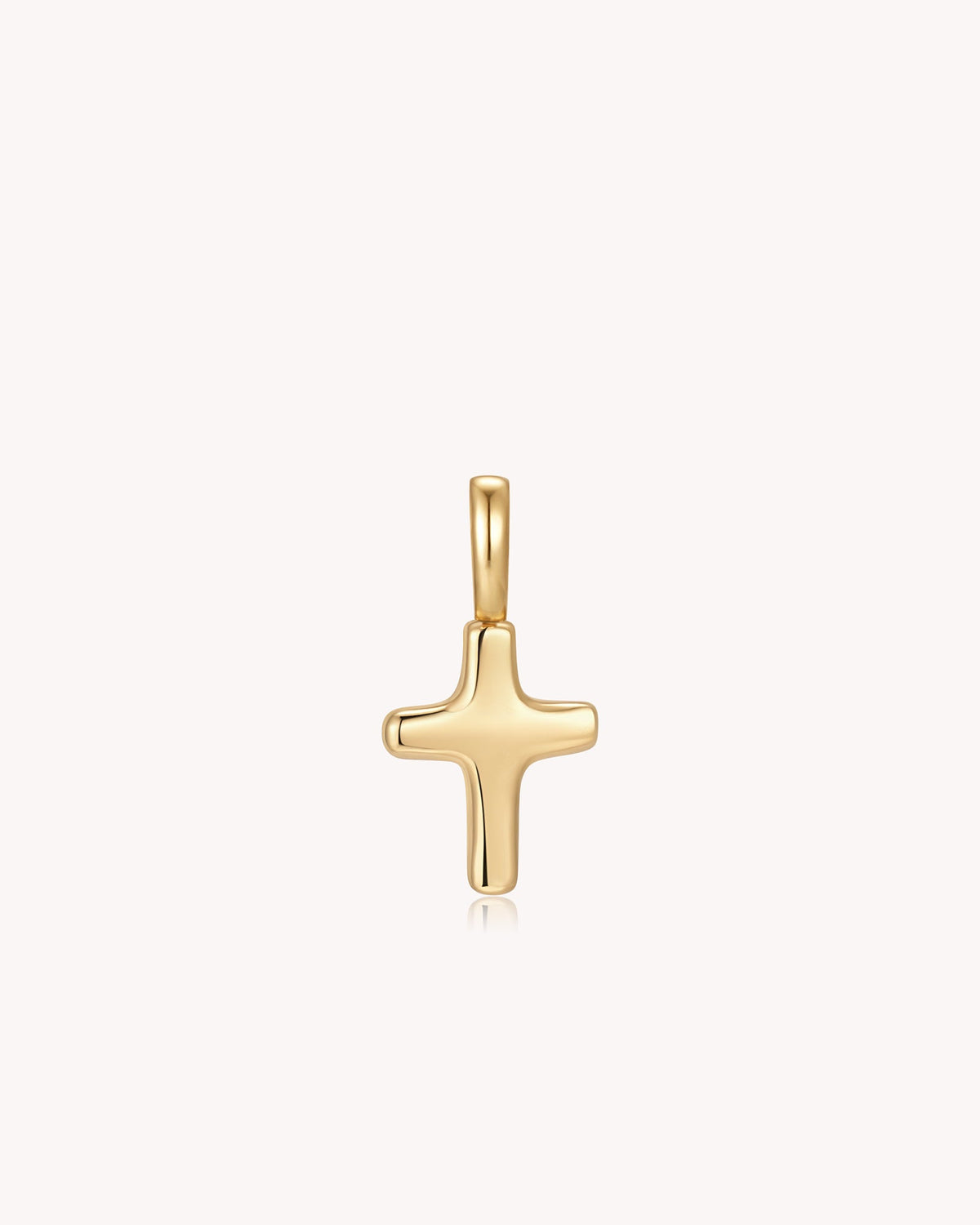 Proverbs 3:5-6 Gold Heart Puff Cross Charm Bracelet — 6