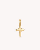 John 3:16 Gold Heart Puff Cross Charm Bracelet — 6