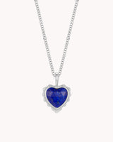 James 1:2 Count It All Joy White Gold Heart Necklace