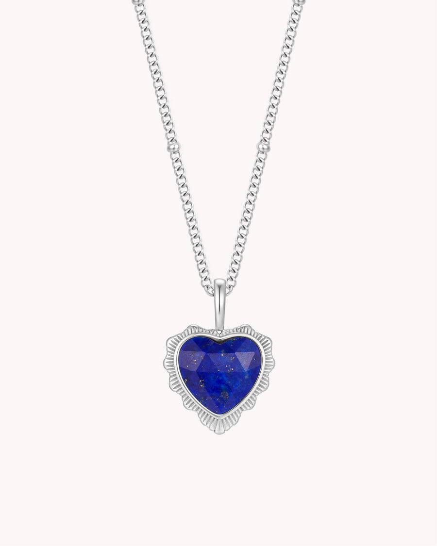 James 1:2 Count It All Joy White Gold Heart Necklace
