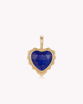 Count It All Joy James 1:2 Gold Lapis Lazuli Heart Pendant