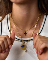 Count It All Joy James 1:2 Gold Lapis Lazuli Heart Pendant — 3