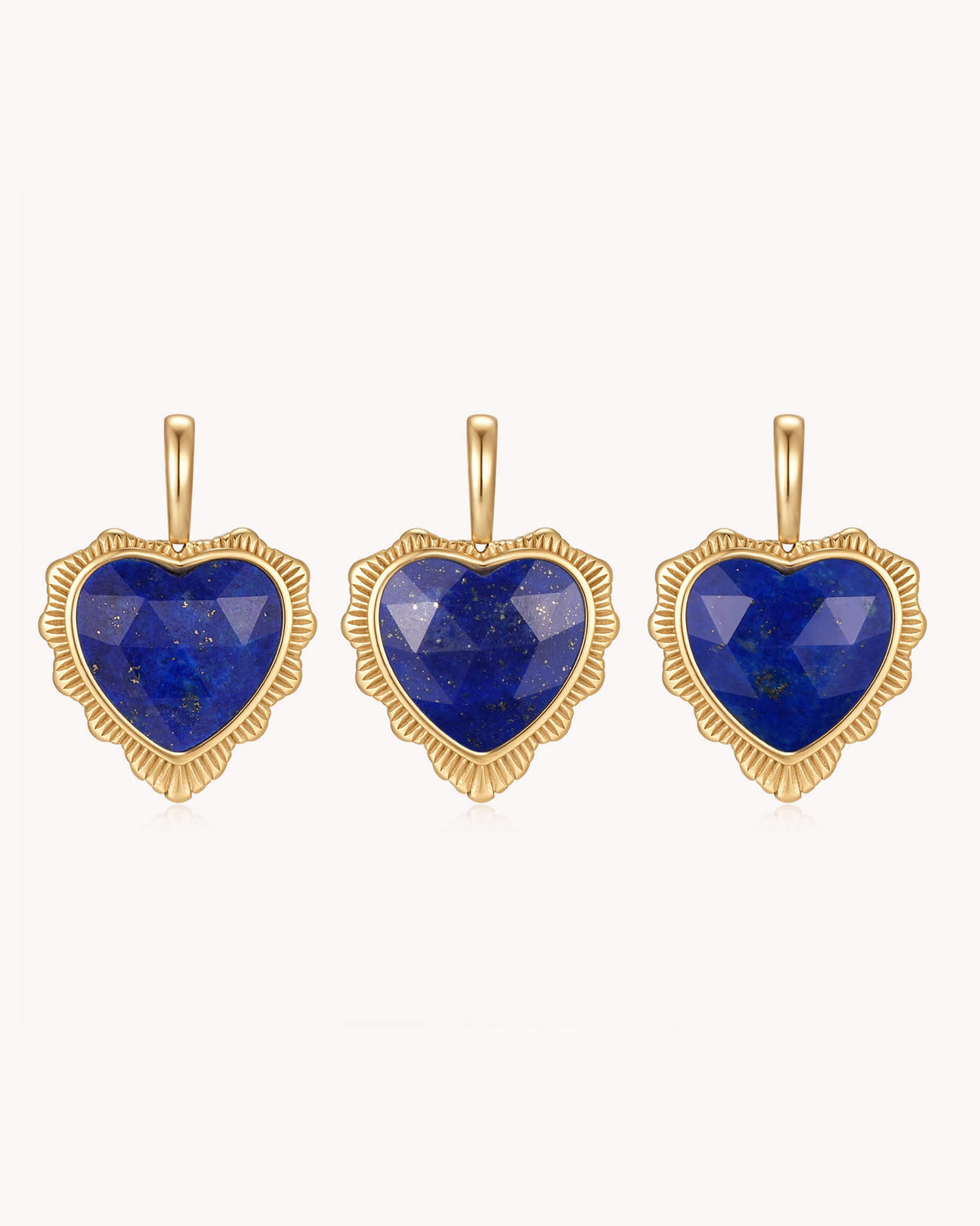 Count It All Joy James 1:2 Gold Lapis Lazuli Heart Pendant — 6
