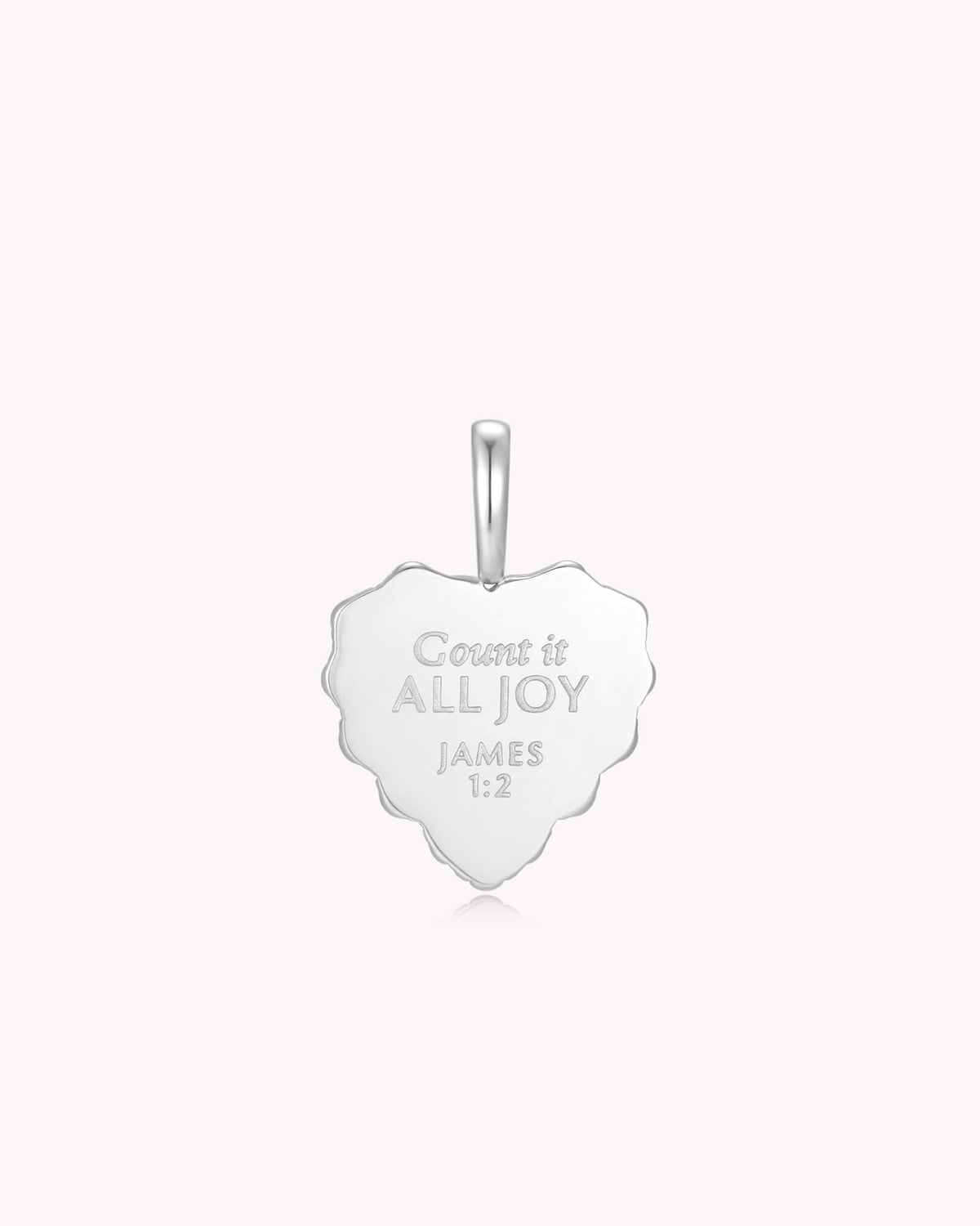Count It All Joy James 1:2 White Gold Lapis Lazuli Heart Pendant — 2