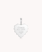 James 1:2 Count It All Joy White Gold Heart Necklace — 5