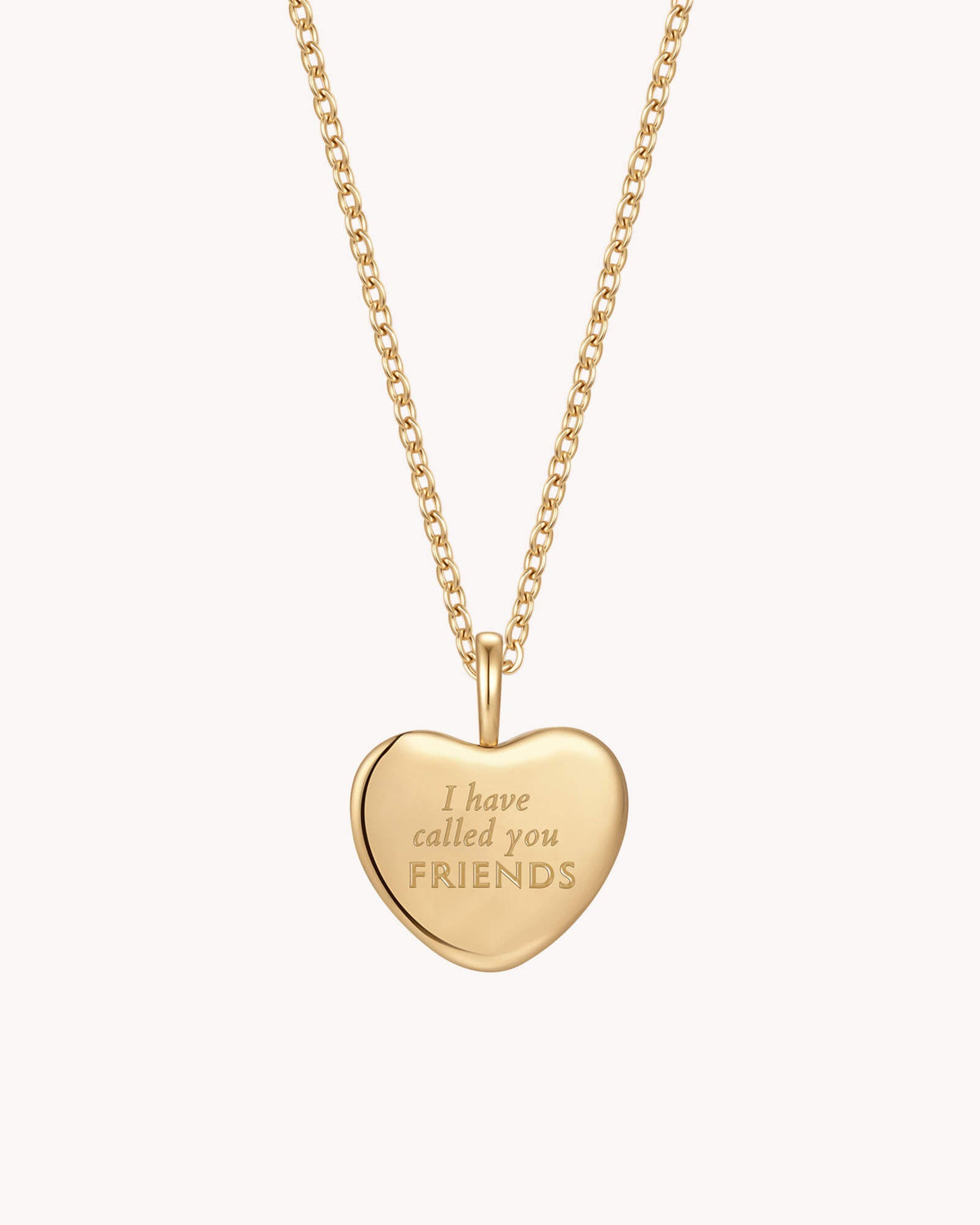 John 15:15 Called You Friends Gold Heart Necklace — 2