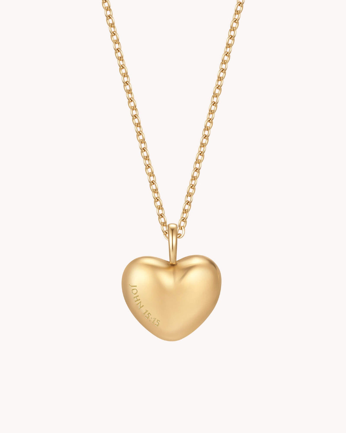 John 15:15 Called You Friends Gold Heart Necklace