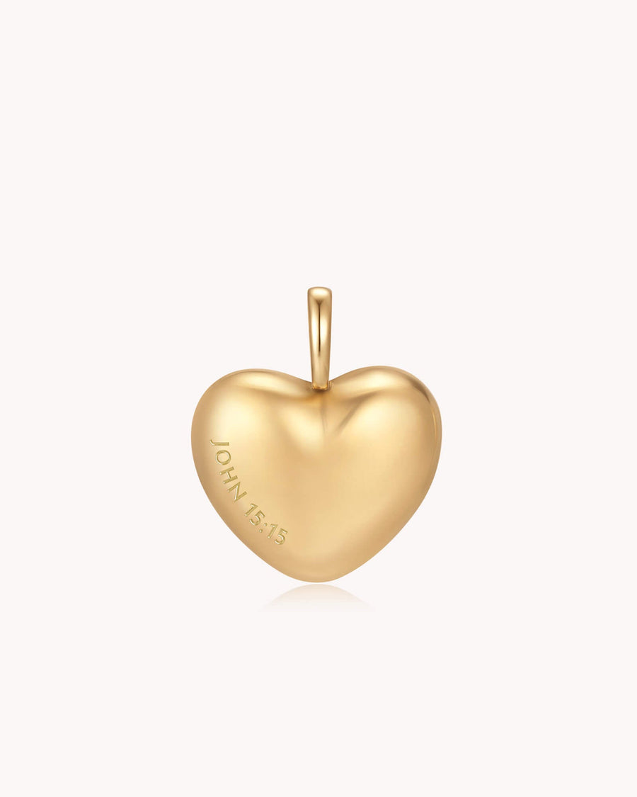 I Have Called You Friends John 15:15 Gold Heart Pendant