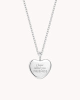 John 15:15 Called You Friends White Gold Heart Necklace — 2