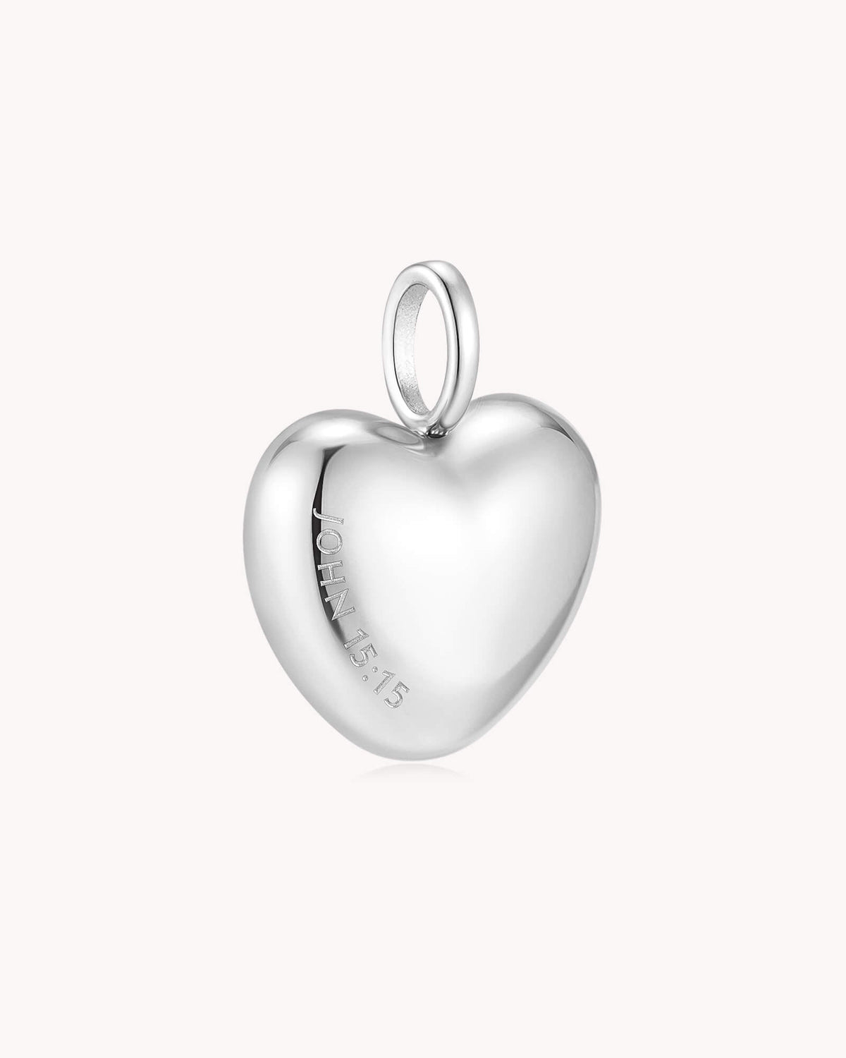 John 15:15 Called You Friends White Gold Heart Necklace — 5