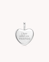 I Have Called You Friends John 15:15 White Gold Heart Pendant — 2